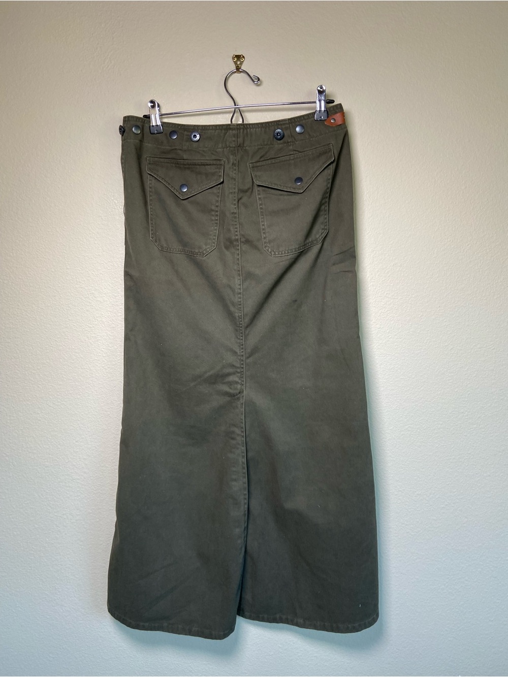 Ralph Lauren Maxi Utility Vintage Skirt Khaki Size 6 - Picture 4 of 7